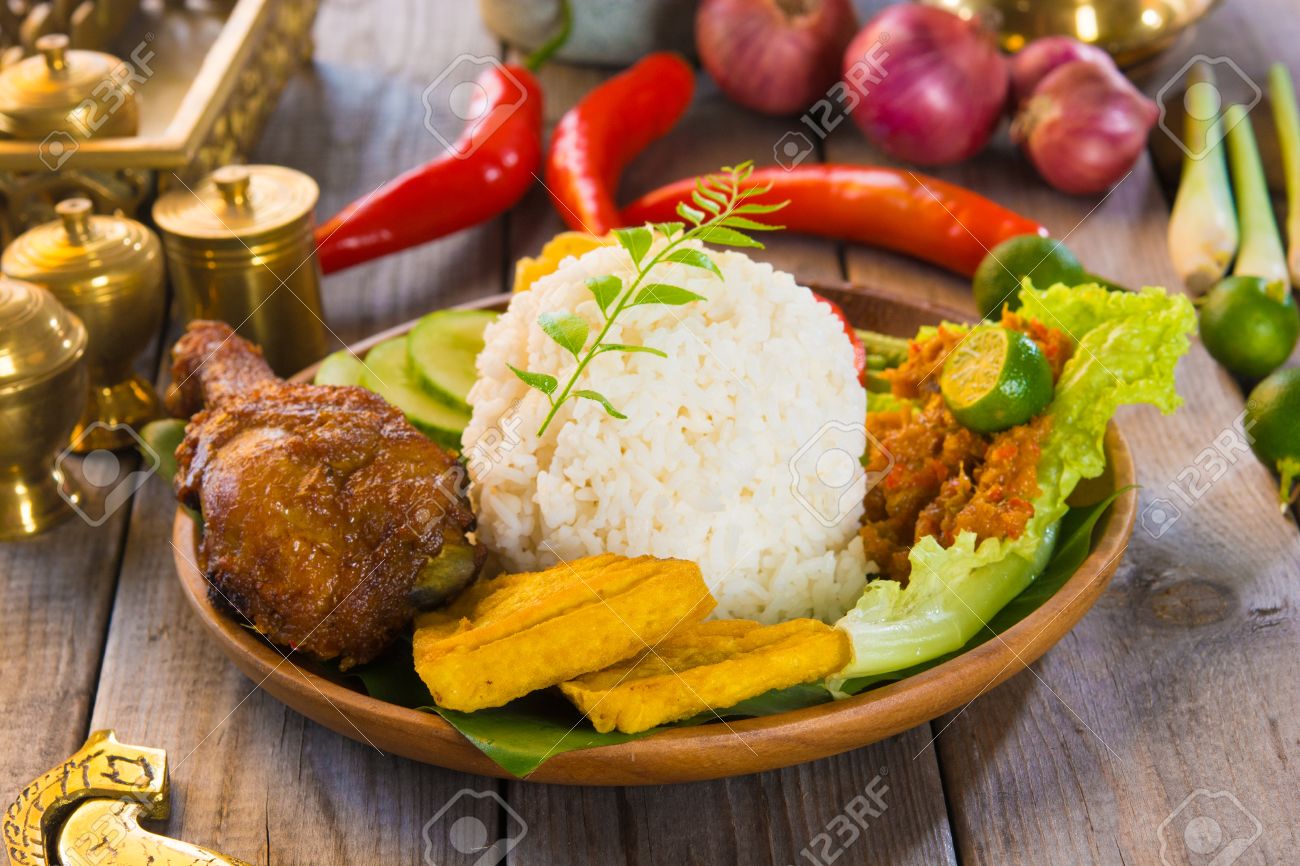 nasi ayam penyet